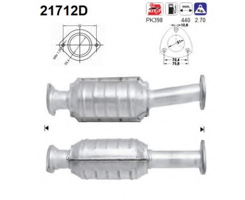 AS 21712D Catalytic Converter